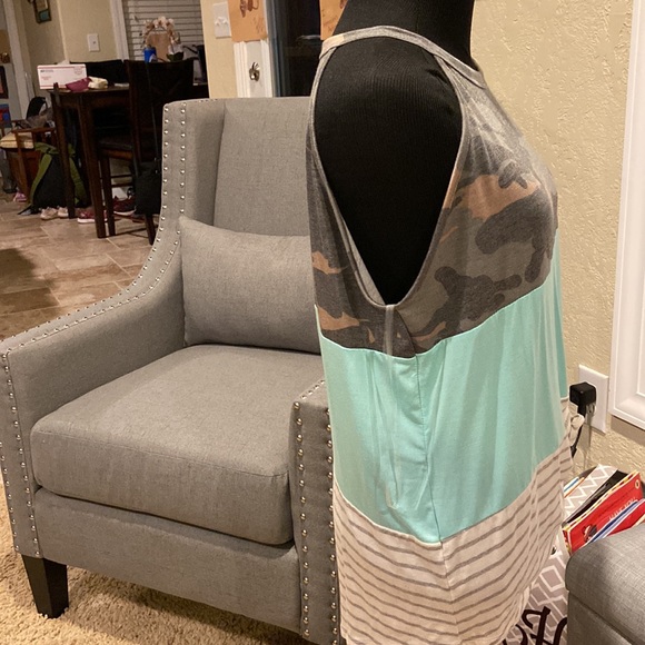 Camo, mint, striped tank! New without tags! - Picture 2 of 5